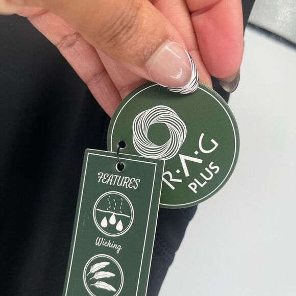 RAG Plus Women’s Jet Black Lightweight Quick Dry Active 21” Capri Leggings 3X - Picture 6 of 13